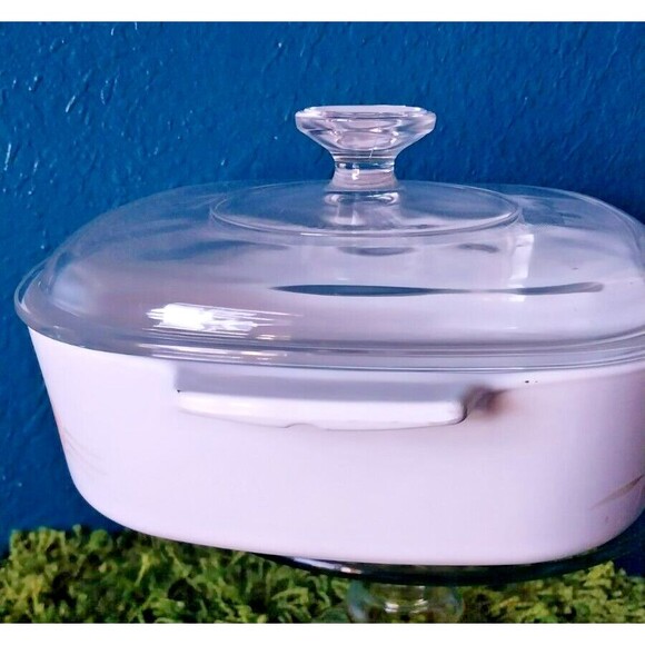 Vintage Corning Ware Peach Wildflower 2 Quart Casserole Dish A-2-B w/Lid A9C. - Picture 3 of 11